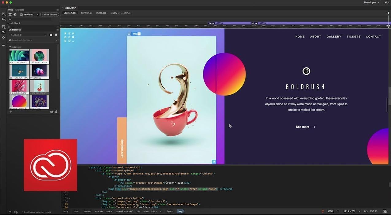 Phần mềm thiết kế web kéo thả Adobe DreamWeaver