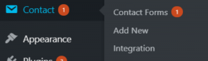 cài đặt contact form 7 hoàn thành