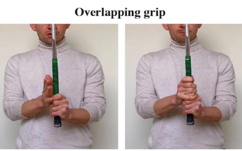 Cách cầm gậy kiểu Overlapping Grip