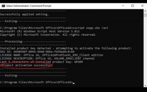 Product Activation Successful